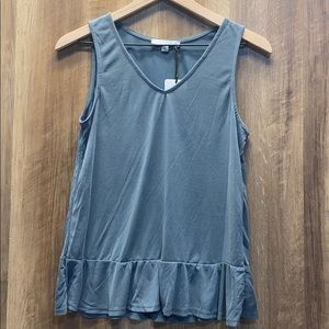 GREEN ENVELOPE - Low Peplum Tank (ab33)